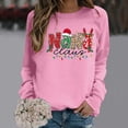 thumbnail image 2 of FYEGRE Chandail Sans Capuche pour Femmes, Col Rond, Manches Longues, Doux, Décontracté, Athlétique, Confortable, pour les Vacances, Rose, TTG, 2 of 4