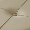 thumbnail image 4 of Round Velvet Ottoman Stool Raised with Hairpin Gold Base, 4 of 8