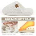 thumbnail image 2 of Women Cozy Slippers with Memory Foam and Indoor Outdoor Soles for House Shoes, 2 of 7