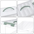 thumbnail image 2 of Vareone 6-Pack 14 Quart Plastic Storage Boxes, Plastic Latch Bin, Clear, 2 of 6