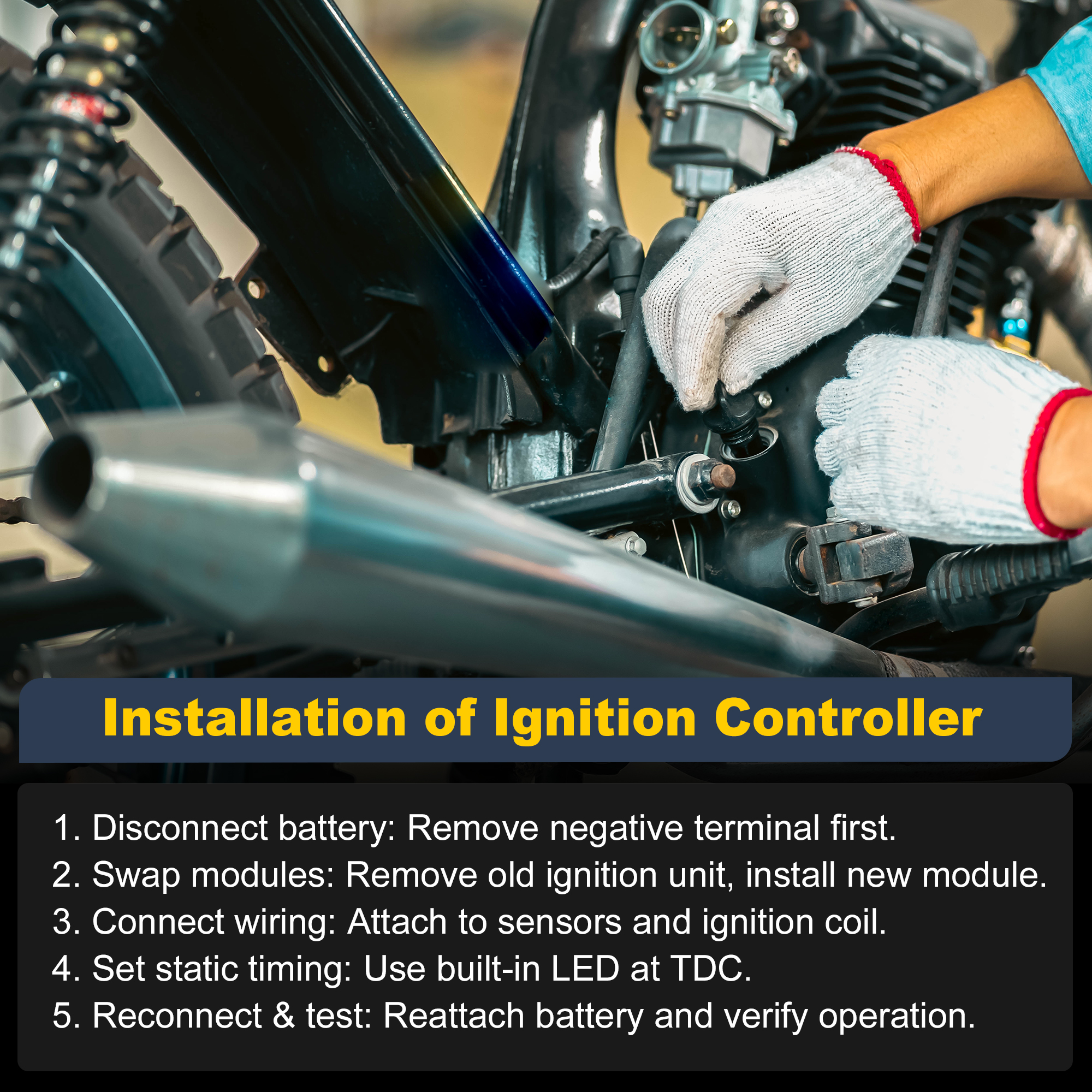 Unique Bargains 53-644 Single Fire Electronic Ignition Module for Harley-Davidson