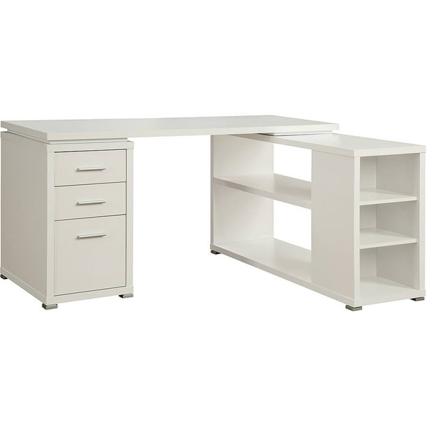 Coaster Yvette Collection LShaped Reversible Desk, Multiple Colors