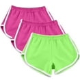 thumbnail image 2 of Lmnyox 3 Pack Women's Sport Shorts Summer Elastic Waist Athletic Short Pants Soft Running Shorts with Pocket, 2 of 7