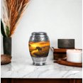 thumbnail image 5 of Yatskia Sunset Safari Elephant Urn For Ashes Adult Male & Female, Mini Urns For Human Ashes Keepsake, (Monar 3 Inch, Pack of 2), 5 of 8