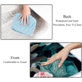 thumbnail image 4 of Koala Canvas Picnic Blanket Waterproof Outdoor Beach Mat Extra Large Foldable Portable Camping Rug with Handles and Pockets, Blue Stripe Pattern, 80" x 60, 4 of 6