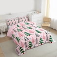 thumbnail image 3 of Feelyou Kids Christmas Full Size Comforter Sets, Cartoon Xmas Tree Bedding Comforter Set, Cartoon Snowflake Print Reversible Bedding Sets, Ultra Soft Home Decor, 3 Pieces, 3 of 8