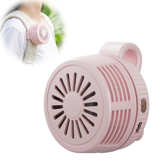 Portable Mini Clip On Fan,Portable Silent Bladeless Mini Fan for Shirt & Waist,Adjustable 3 Speeds Personal Neck Fans,Hands-Free Neck Cooling Fans For Outdoor,Travel,Travel Accessories