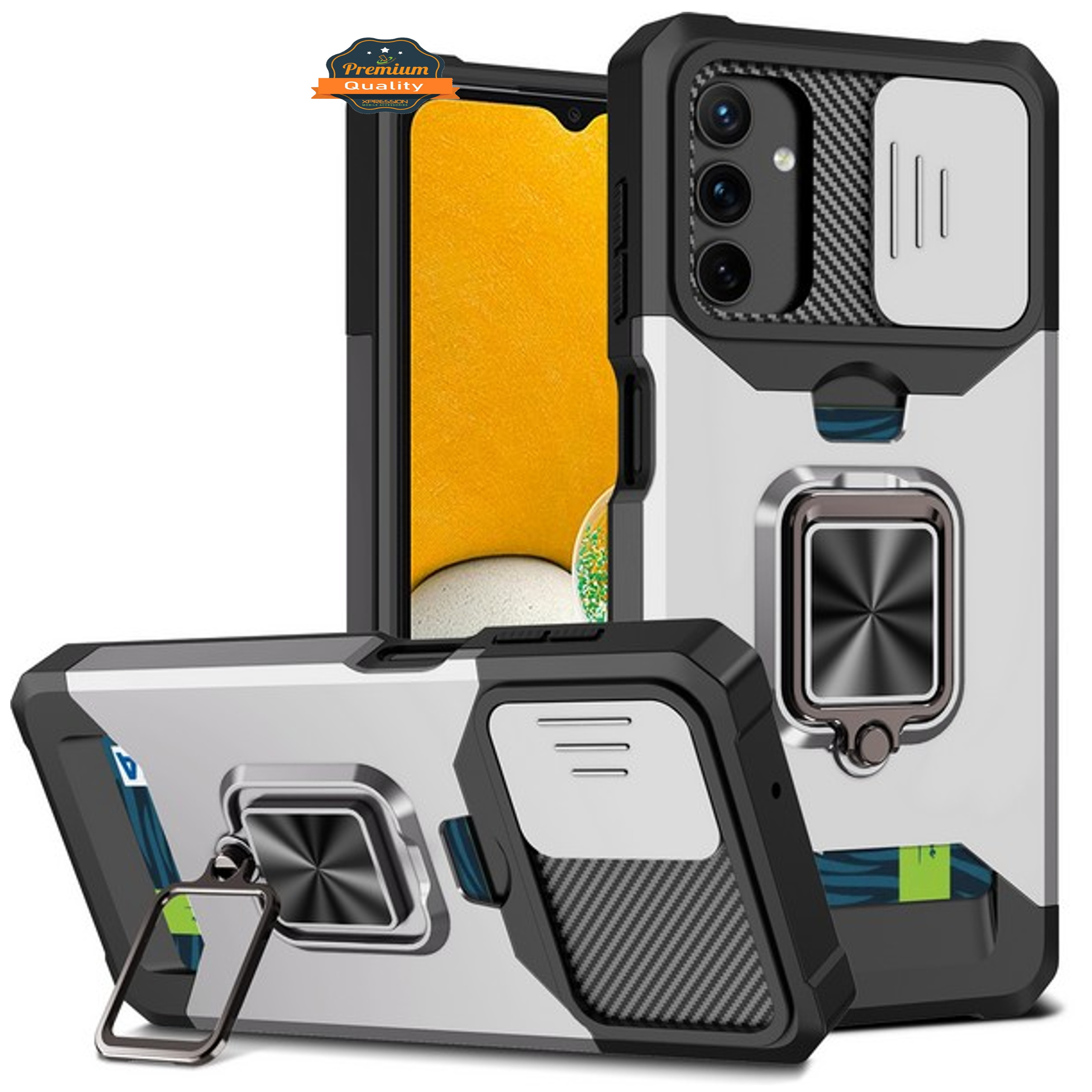 For Samsung Galaxy A03S Wallet Case with Slide Camera Protection