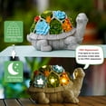 thumbnail image 6 of Solar Turtle Garden Statue with Succulent & 7 LED Lights, 4.52 Inch UV Resistant Outdoor Lawn Patio Balcony Yard Decor, Gift for Mom Grandma Women, 6 of 7
