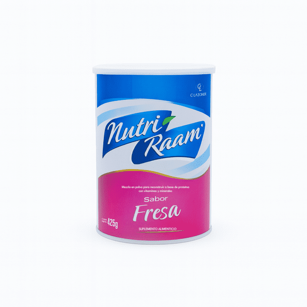 Proteína en Polvo Nutri Raam 425 g – Sabor Fresa– Suplemento Nutricional