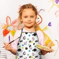 thumbnail image 2 of White Cow Lollipop Pattern Kids Aprons for Girls and Boys,Adjustable Neck Strap Toddler Aprons for Kids Cooking Baking, 2 of 6