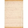 thumbnail image 2 of Hauteloom Andrey Boho Hand Woven Natural Fiber Wool Area Rug - Farmhouse Solid Color Carpet for Living Room, Bedroom, Dining Room - Beige, Light Brown, Mustard - 6' x 9' (6x9), 2 of 12