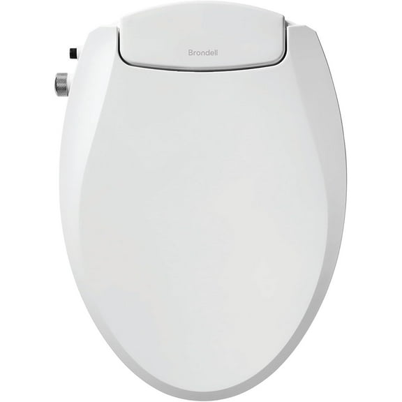 Brondell Bidet Toilet Seat Non-Electric Swash Ecoseat, Fits Elongated Toilets, White - Dual Nozzle System, Ambient Water Temperature - Bidet with Easy Installation