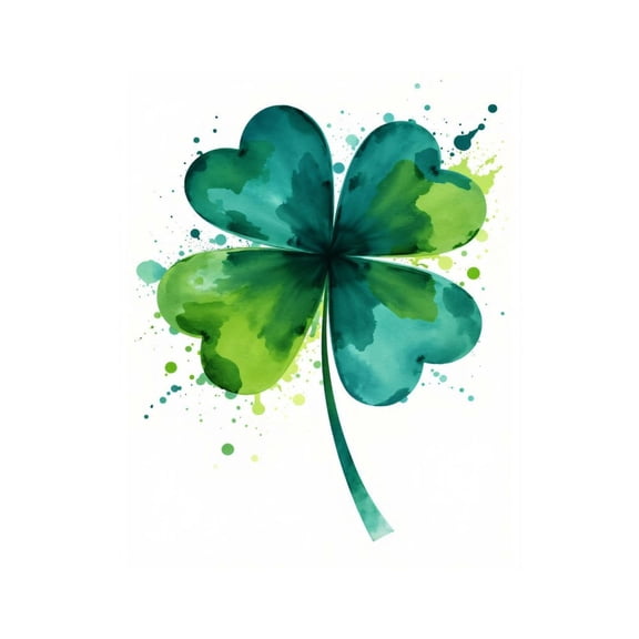 Paint by Numbers Kit for Adults, Four Leaf Watercolor Art Paint by Numbers, Easy Paint by Numbers Kit for Adults Beginner, DIY Adult Paint by Number Kits on Canvas, 12x16in Home Decor