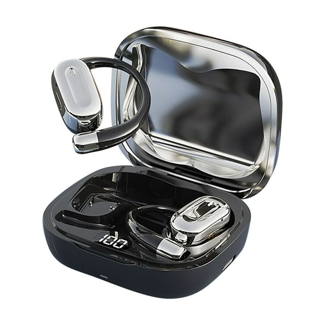Auriculares Bluetooth Inalámbricos Auriculares Deportivos Bluetooth con Reducción de Ruido de Larga Duración, Pantalla Digital Impermeable Y Resistente Al Sudor, Adecuado para Auriculares Deportivos D