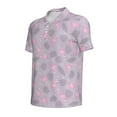 thumbnail image 2 of Rocae Flamingo for Men's Short Sleeve Polo Shirt, Quick Drying Performance Moisture Wicking Sports Men's Golf Shirt, 2 of 9