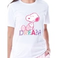 thumbnail image 2 of Peanuts Womens' Snoopy Dream Comic Flower Relaxing Sleep Pajama Set, 2 of 6