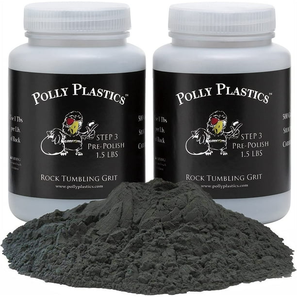 Polly Plastics Rock Tumbler Media Grit Refill, PrePolish 500 Silicon