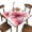 Pink Flower, variant on Square Elastic Fitted Tablecloths, Pink Flower Pattern Printed on Fade Resistant Stretchy Table Cover, Great for Cafes & Offices, Fit for 32" x 32" Square Tables