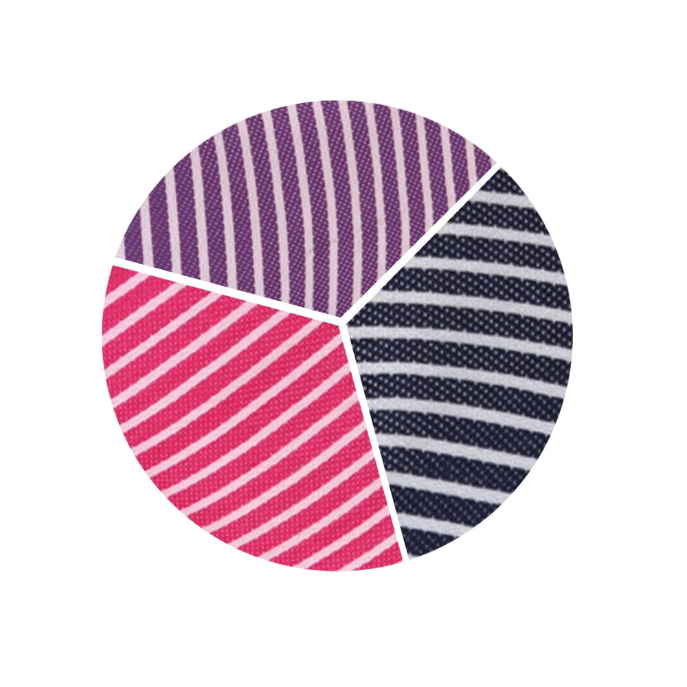 Stripe:RoseRed / Purple / Navy Blue
