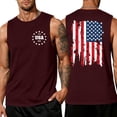 thumbnail image 2 of Youpwaven 250th Anniversary USA Merchandise, Men's America 250 Muscle Tank, 1776-2026 Patriotic Sleeveless Shirt, Flag Graphic Casual Apparel, 2 of 5
