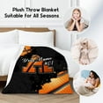 thumbnail image 5 of Custom Basketball Blanket - 40x50 Inches Sports Throw Blankets - Personalized Initial Blanket for Basketball Lovers - Cozy Soft Small Blanket for Boys Girls - Basketball Decor Gifts for Son Daughter, 5 of 6