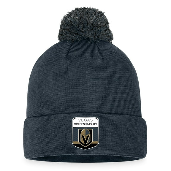 Men's Fanatics  Charcoal Vegas Golden Knights 2023 NHL Draft Cuffed Knit Hat with Pom