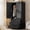black, variant on Armoire Wardrobe Closet with Drawers, 69.5" Wooden Wardrobe Cabinet with Hanging Rod, 2 Doors Clothing Storage Cabinet for Bedroom, Large Capacity Storage, Louvered Door