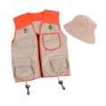 thumbnail image 2 of Chaleco y sombrero de explorador para niños, conjunto de chaleco y sombrero de disfraz, conjunto de exploración al aire libre para niños de 3 a 12 año, 2 of 8