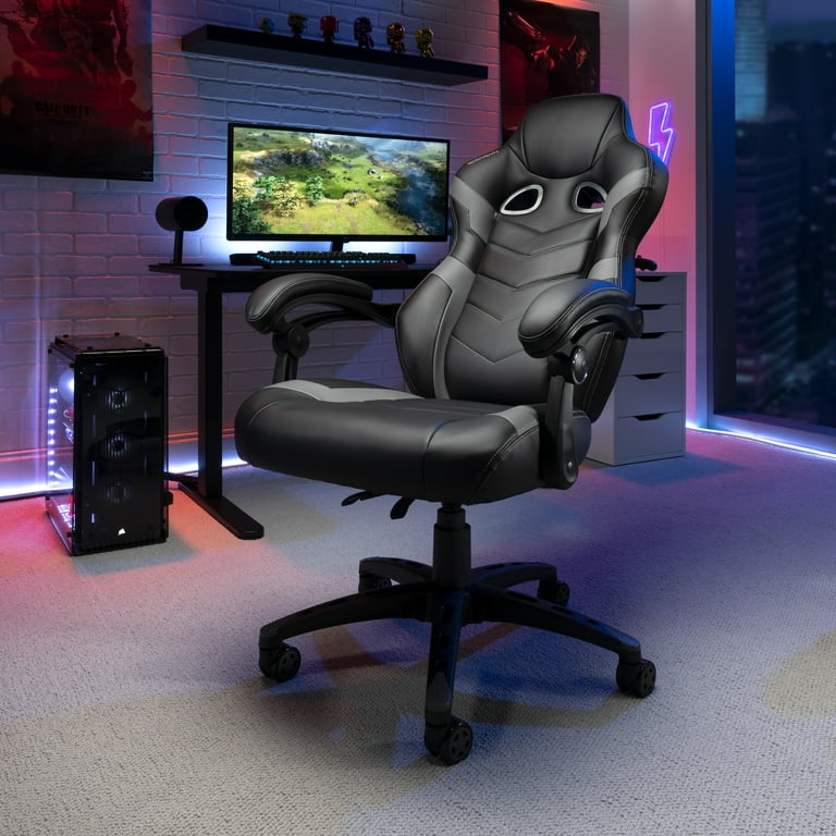 RESPAWN Ergonomic Lumbar Support Swivel Gaming Chair Gray Walmart