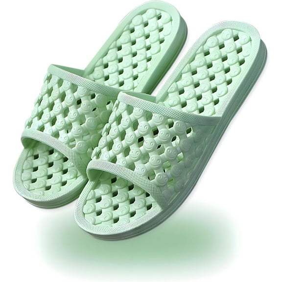 Shower Shoes Quick Drying Slippers for Women Men, anti slip House Shoes Cushioned Thick Sole Bathroom Slippers Indoor Outdoor Soft Platform Sandals for Living Room College Dorm Beach SPA Gym Pool