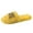 Yellow, variant on Aayomet Slippers Women Women Slippers Flat Bottom Non Slip Open Toe Rhinestone Letter Solid Color Slip On Comfortable (Yellow, 9)