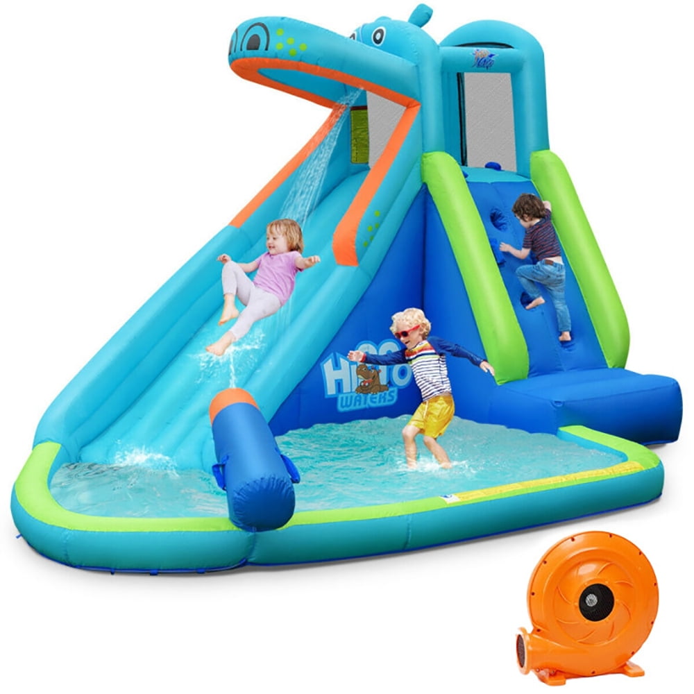 Aimee Lii Inflatable Water Slide Bounce House with Air Blower, Playhouse for Kids Outdoor