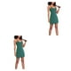 thumbnail image 3 of Sonducket Vestidos de entrenamiento para mujer Ropa deportiva Traje de baile Vestido de tenis de golf transpirable Verde L 2Conjunto, 3 of 6
