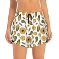 thumbnail image 4 of Lsque Cartoon Corn Pumpkin Sunflower Printed Women's Running Shorts with Liner Pockets,Elastic Quick Dry Workout Athletic Gym Yoga Shorts,Womens High Waist Shorts-XX-Large, 4 of 9