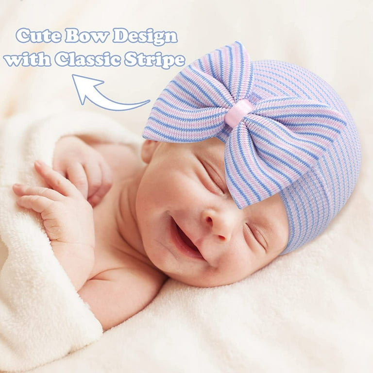 Sinhoon Newborn Hats for Baby Girls Hospital Hat Baby Girl Bows