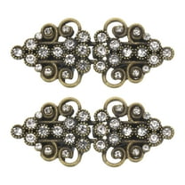 2 Pack Vintage Sweater Clips, Cape Cloak Clasp Retro Cardigan Clips Shawl Clips Dress Shirt Brooch Clip(Bronze)