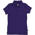 thumbnail image 2 of Lee Uniforms "Standard Fit" S/S Pique Polo (Junior Sizes S - 3Xl) - Purple, L (Big Girls), 2 of 2