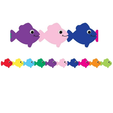 Signs Die Cut Wall Border - MULTI COLOR FISH DIE CUT CLASSROOM BORDER