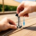 thumbnail image 4 of 10 Pcs Aluminum Alloy Fishbone Tent Stakes Deck Anchor Pegs with Spring Rope Buckle Hook, Windproof Camping Pegs for Wood Platform, Secure Tent Anchors for Outdoor Hiking 3Inch, 4 of 4