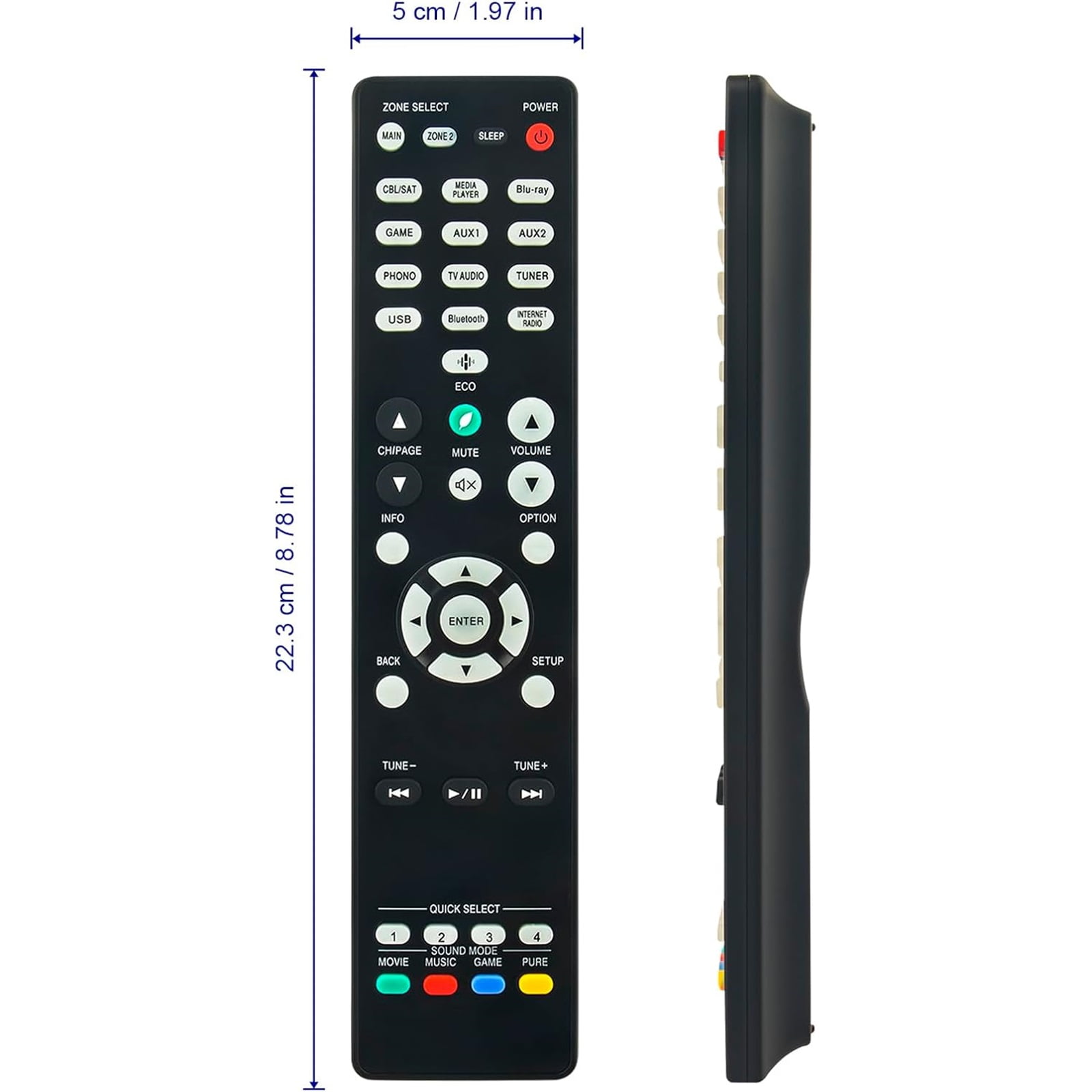 RC-1244 RC1244 Remote Control Replace for DENON AV Receivers AVR