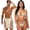 Boho Retro Floral, variant on Camo Hunting Deer Print Matching Swimsuits for Couples Hawaiian Women's 2 Piece Bikini Sets Push Up Bathing Suit Couples Swimwear His and Hers Swimsuits Matching Set