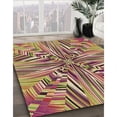 thumbnail image 3 of Ahgly Company Machine Washable Indoor Rectangle Transitional Metallic Gold Area Rugs, 2' x 5', 3 of 7