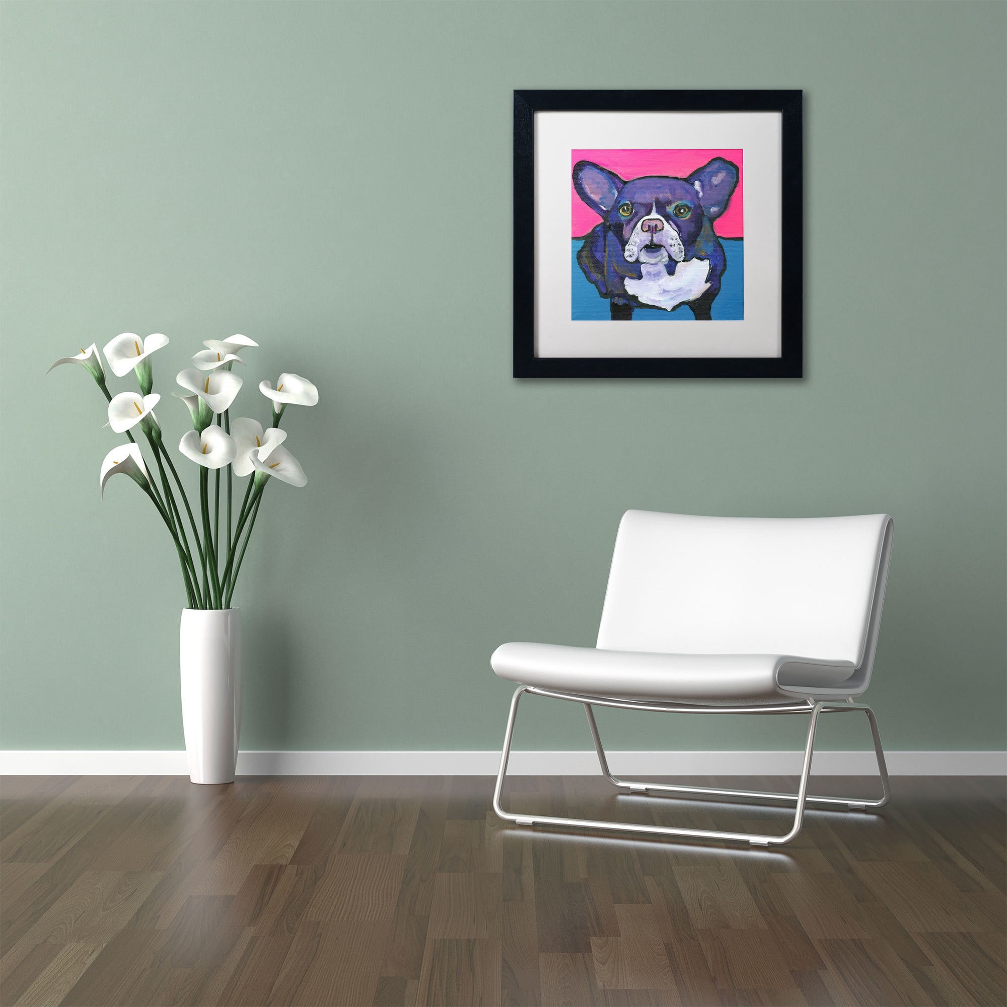 Trademark Fine Art "Radar" Canvas Art by Pat Saunders-White, White Mat, Black Frame