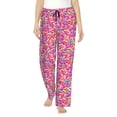 thumbnail image 1 of Fotbe Colorful Donuts 1 Pantalones de Pijama para Mujer, Pantalones de Dormir, Pantalones Pj con Cordón y Bolsillos-3X-Large, 1 of 6