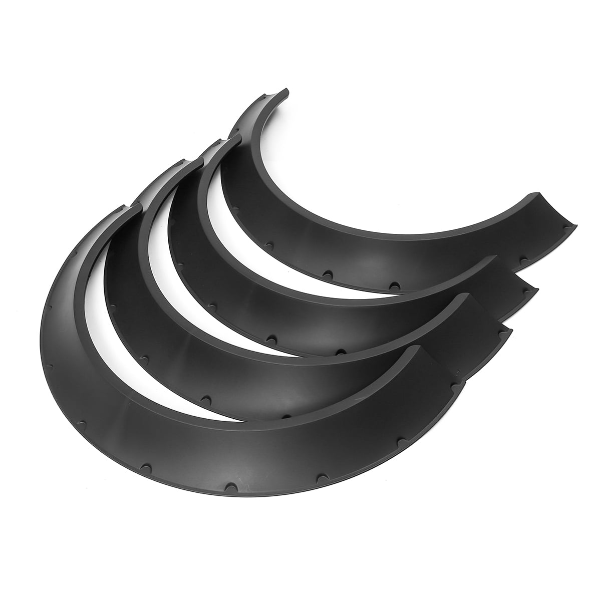 IYSHOUGONG 4 Pcs Black Universal Wheel Fender Flares Flexible Durable Polyurethane Extra Wide Auto Car Body Wheel Arches 