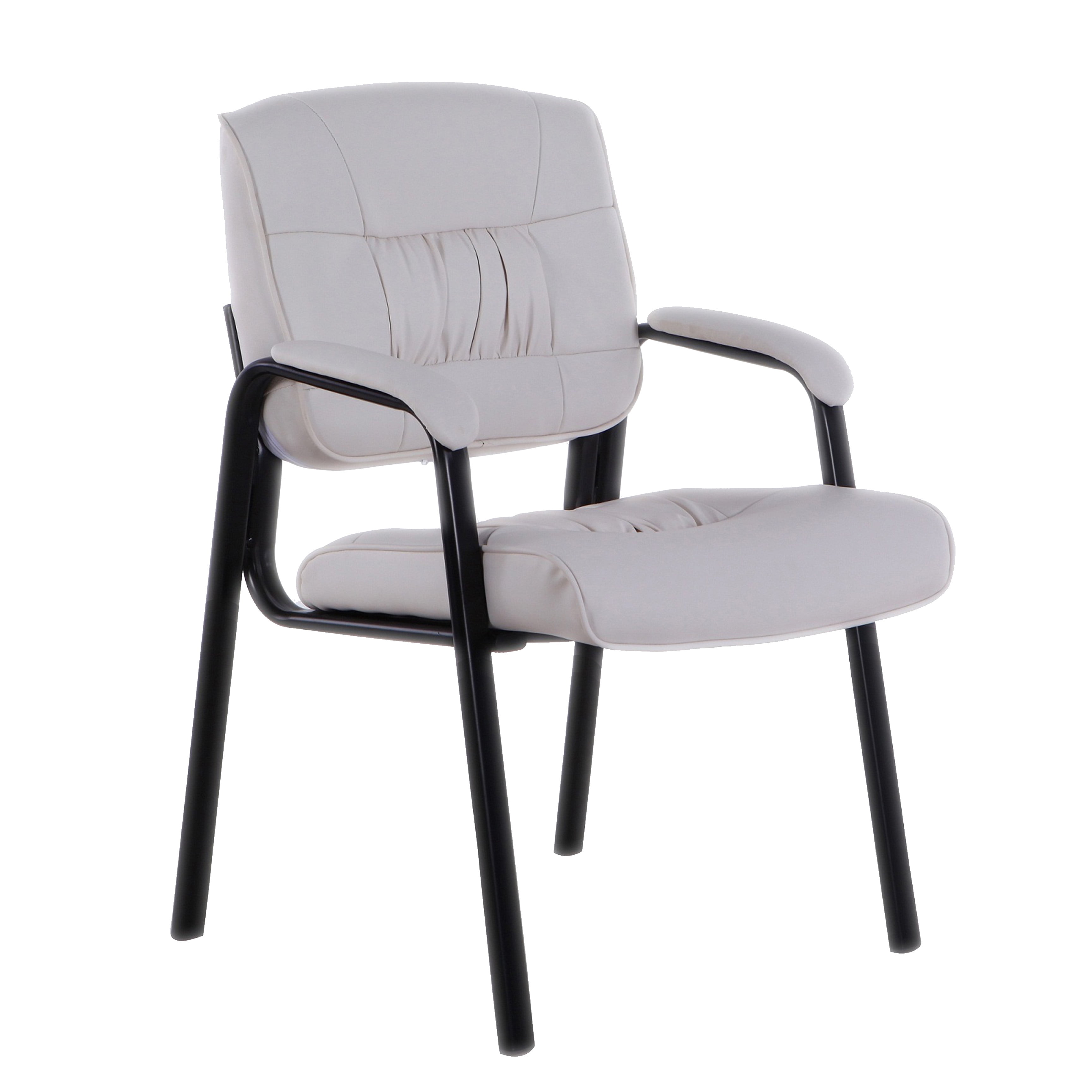 One Size Black Porthos Home Stackable Office Chair With PVC upholstery Metal Frame And Arm Rest Various Colors