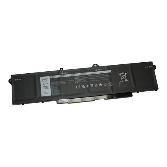 BTI Replacement Laptop Li-ion Battery for Dell, 11.4V, 6-Cell, 97Wh 53XP7-BTI