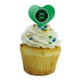 thumbnail image 5 of Justice League Green Lantern Athletic Logo Heart Love Cupcake Picks Toppers Decoration Set of 6, 5 of 7