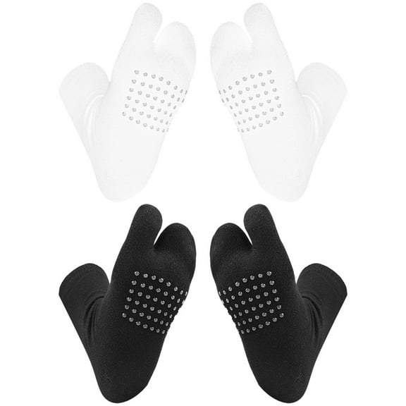 HEALEEP Anti Skid Split Toe Socks Men 2 Pairs